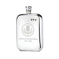 Example engraving (company logo): "HARBOUR ENGINEERING / EST. 1986" on the 8oz Pewter Victorian Pewter Hip Flask