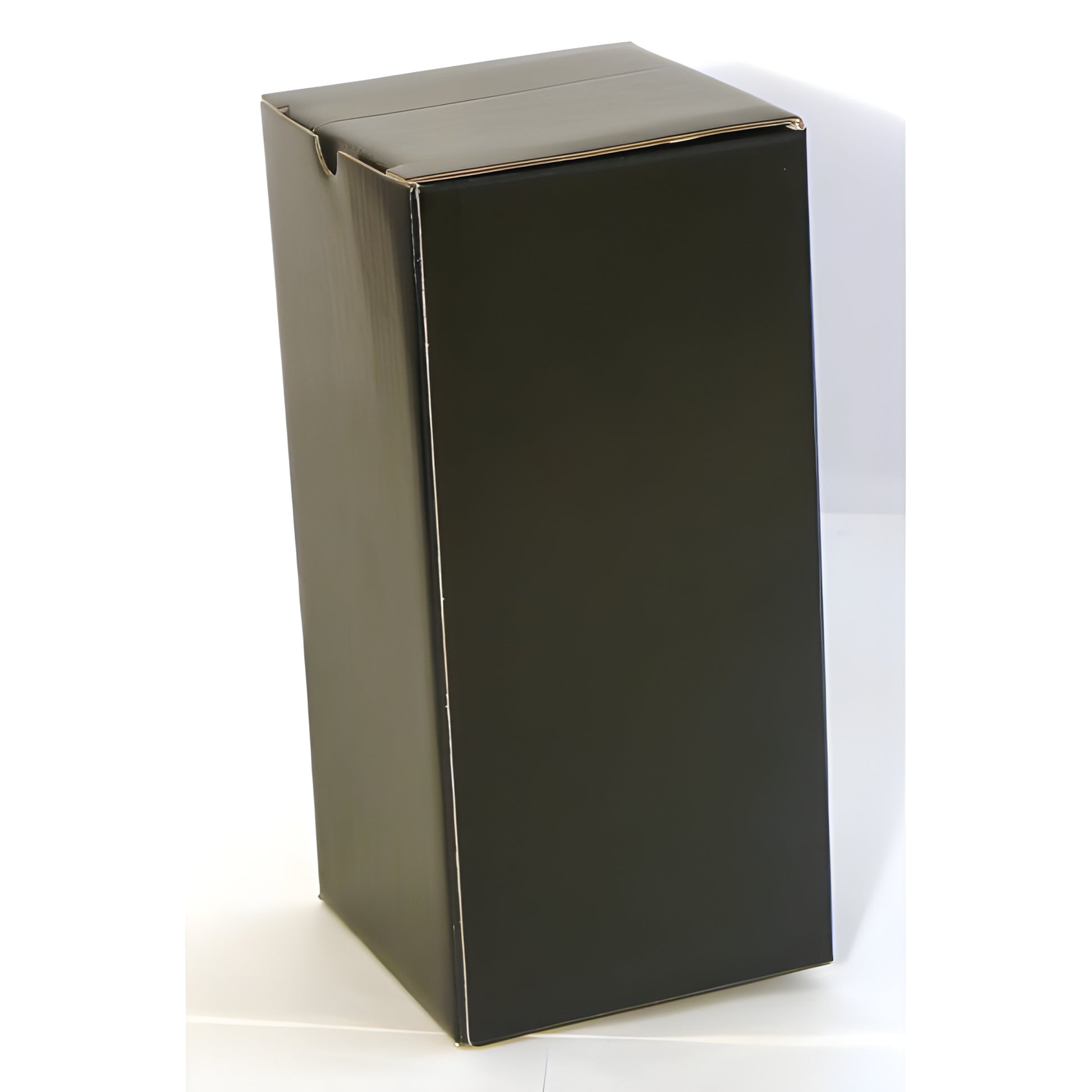 Tall black box for wine glass or single bottle