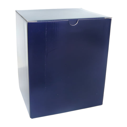 Glossy blue cardboard box for tankard 16.5x14x11.5 cm.