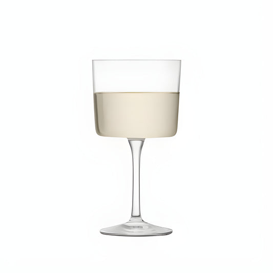250ml modern wine glass on white background