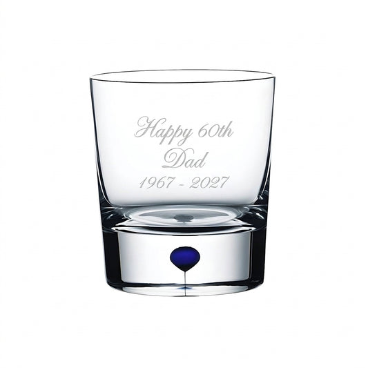 Example engraving (birthday): "Happy 60th / Dad / 1967 - 2027" on the Intermezzo Dof Blue