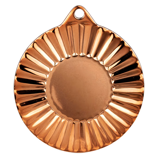 Bronze round medal with fluted edge for award ceremonies