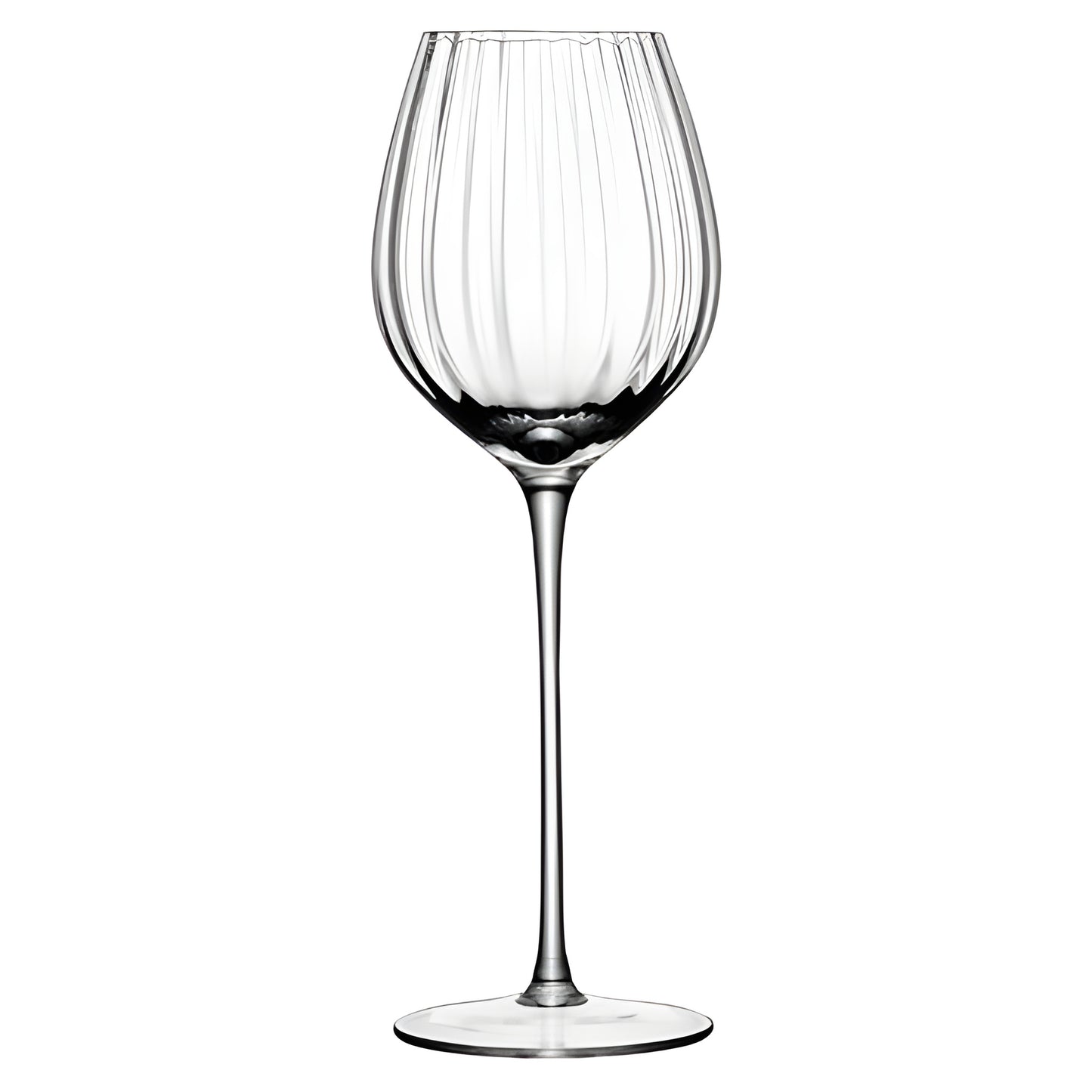 Elegant Aurelia white wine glass made of crystal clear glass.