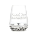 Example engraving (gift for dad): "Grandad's Dram / Love, Freya & Noah" on the Thistle Tumbler Glass