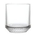 Clear 330ml tumbler with inverted and textured base design.