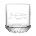 Example engraving (gift for dad): "Grandad's Dram / Love, Freya & Noah" on the Tumbler With Inverted Base 330ml