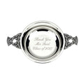 Example engraving (thank you): "Thank You / Mrs Reid / Class of 2027" inside the 2.5" Nickel Plated Quaich Bowl