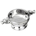 Example engraving (thank you): "David Wilson / 32 Years of Service / Thank You" inside the 3.5" Scottish Thistle Quaich Bowl