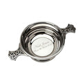 Example engraving (christening): "Noah James / Born 9th March 2027" inside the 4" Quaich Bowl Ribbed
