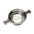 Example engraving (wedding): "Emma & Jamie / 12th June 2027" inside the 4" Quaich Bowl Ribbed