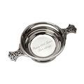 Example engraving (birthday): "Happy 60th Karen / Love always" inside the 4" Quaich Bowl Ribbed