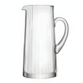 Elegant clear glass water pitcher with handle and spout
