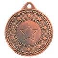 Bronze medal with star and laurel design, featuring embossed details.