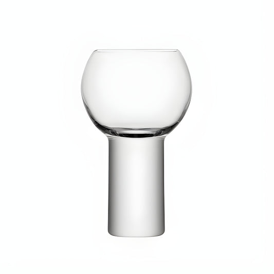 Elegant modern wine glass with unique stem design, 360ml size