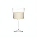 250ml modern wine glass on white background