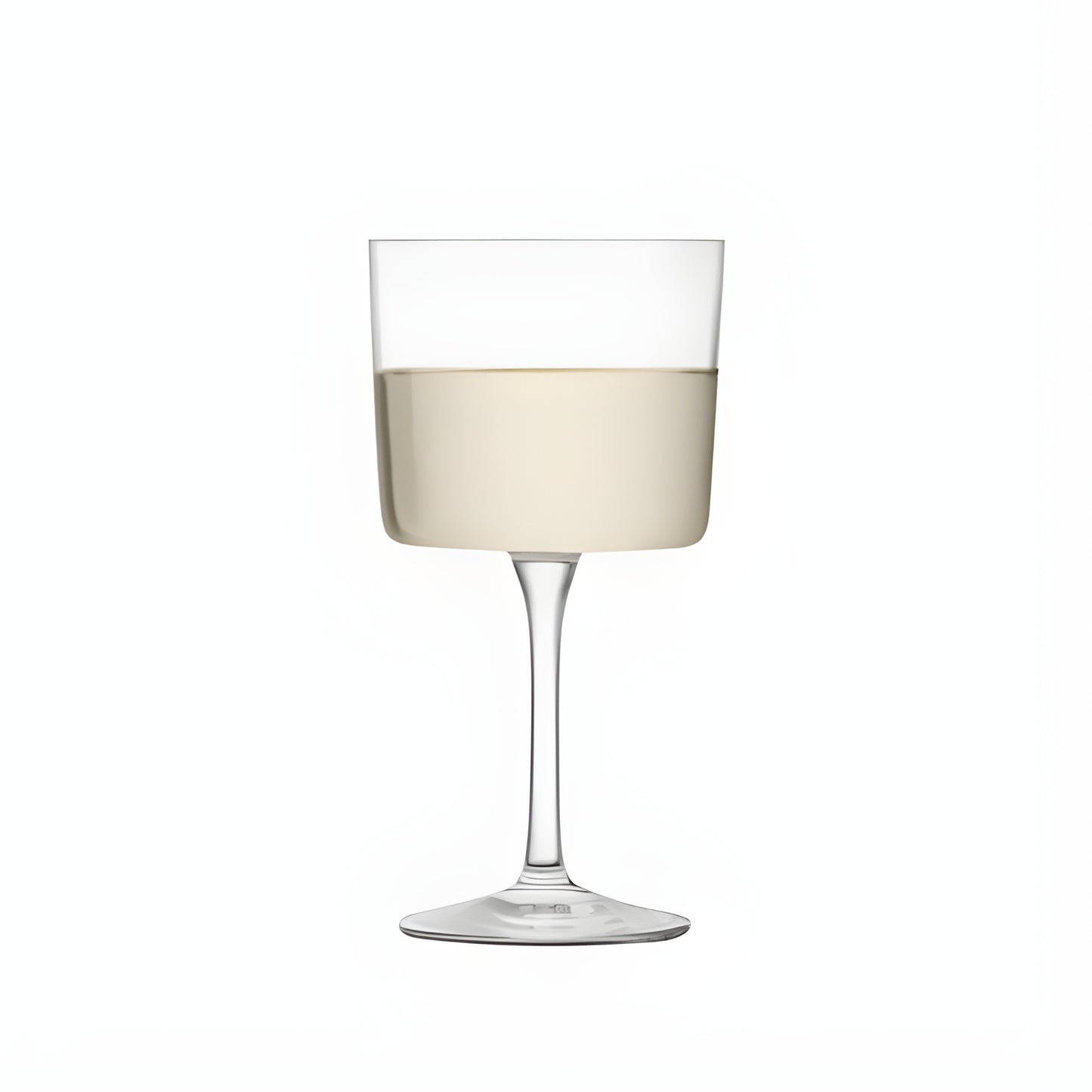 250ml modern wine glass on white background