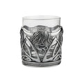 Pewter whisky glass with Highland cow and Celtic design, perfect Scottish gift.