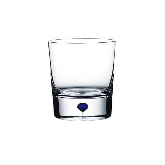 Intermezzo 40cl crystal tumbler with blue drop design base.