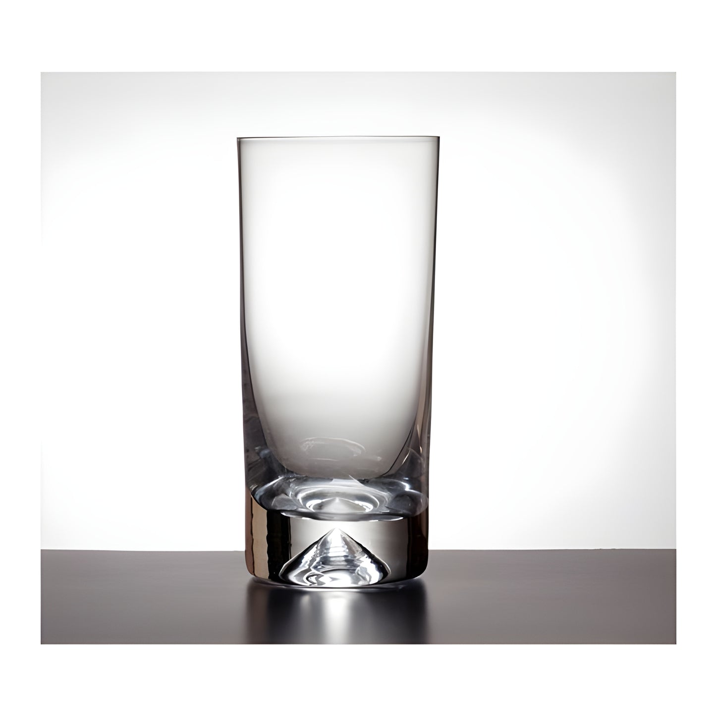 Clear Krosno hi-ball glass with modern crystal design on a surface.