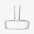 Clear 2L glass carafe with modern design and wide base.