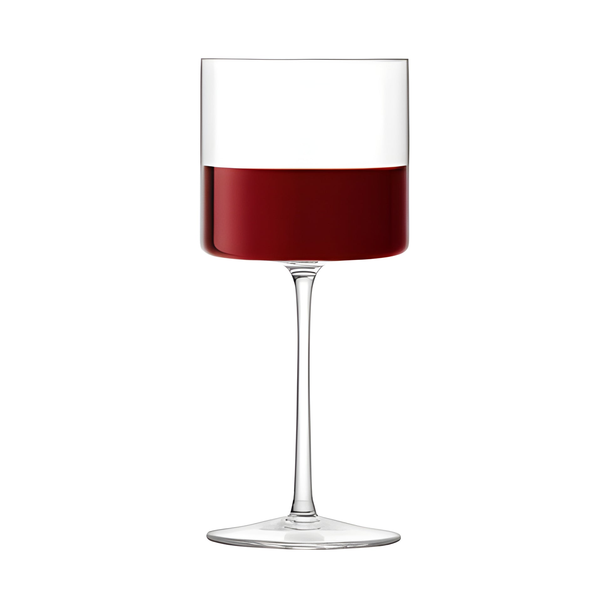 Modern Otis red wine glass 310ml with clear stem and elegant design.