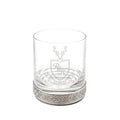 Example engraving (crest): "R & K / 12.06.27" on the Pewter Base Whisky Glass