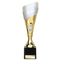 Gold and silver modern trophy with engraving base