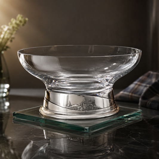 Royal Selangor Glass bowl with pewter base