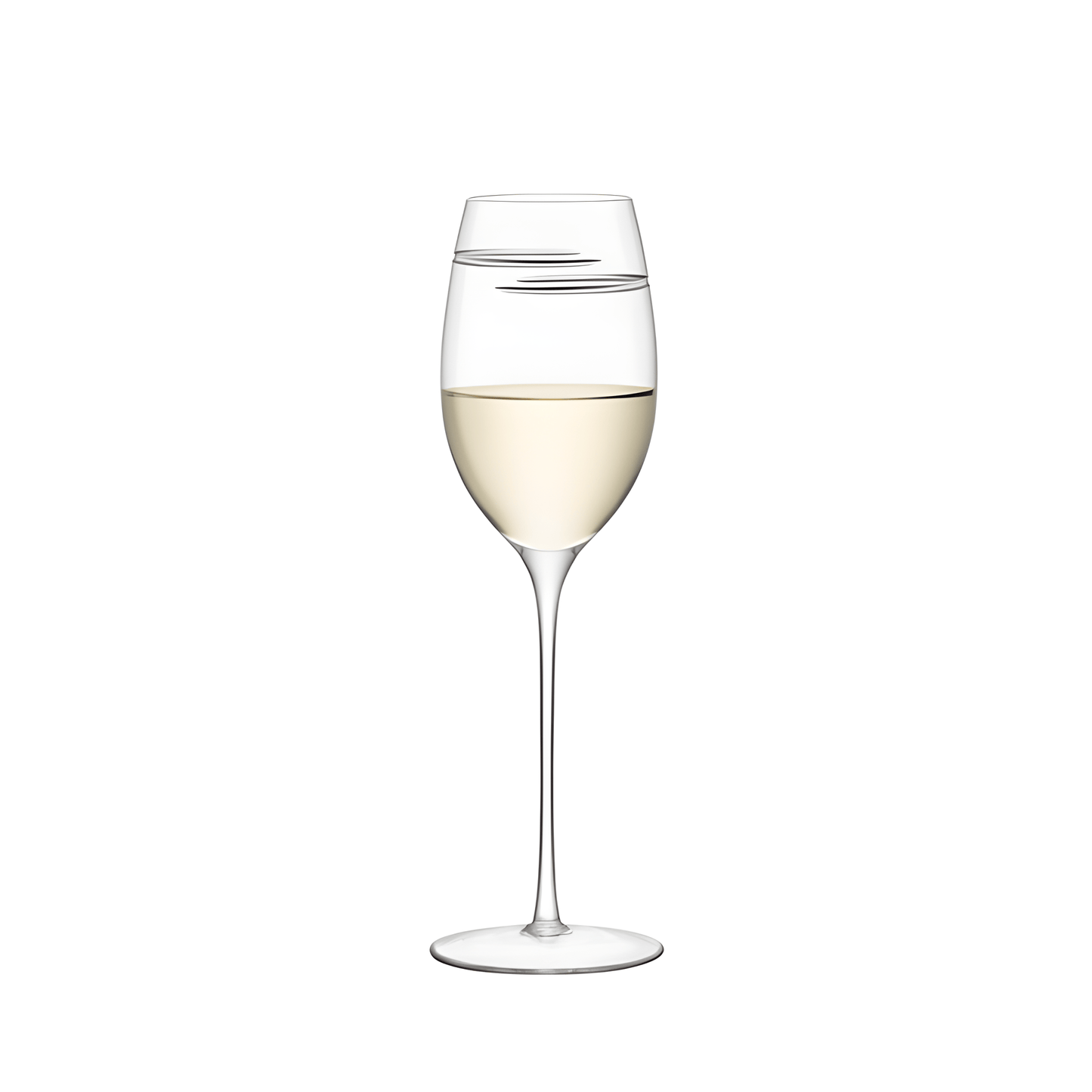 340ml white wine glass with elegant design and clear stemware