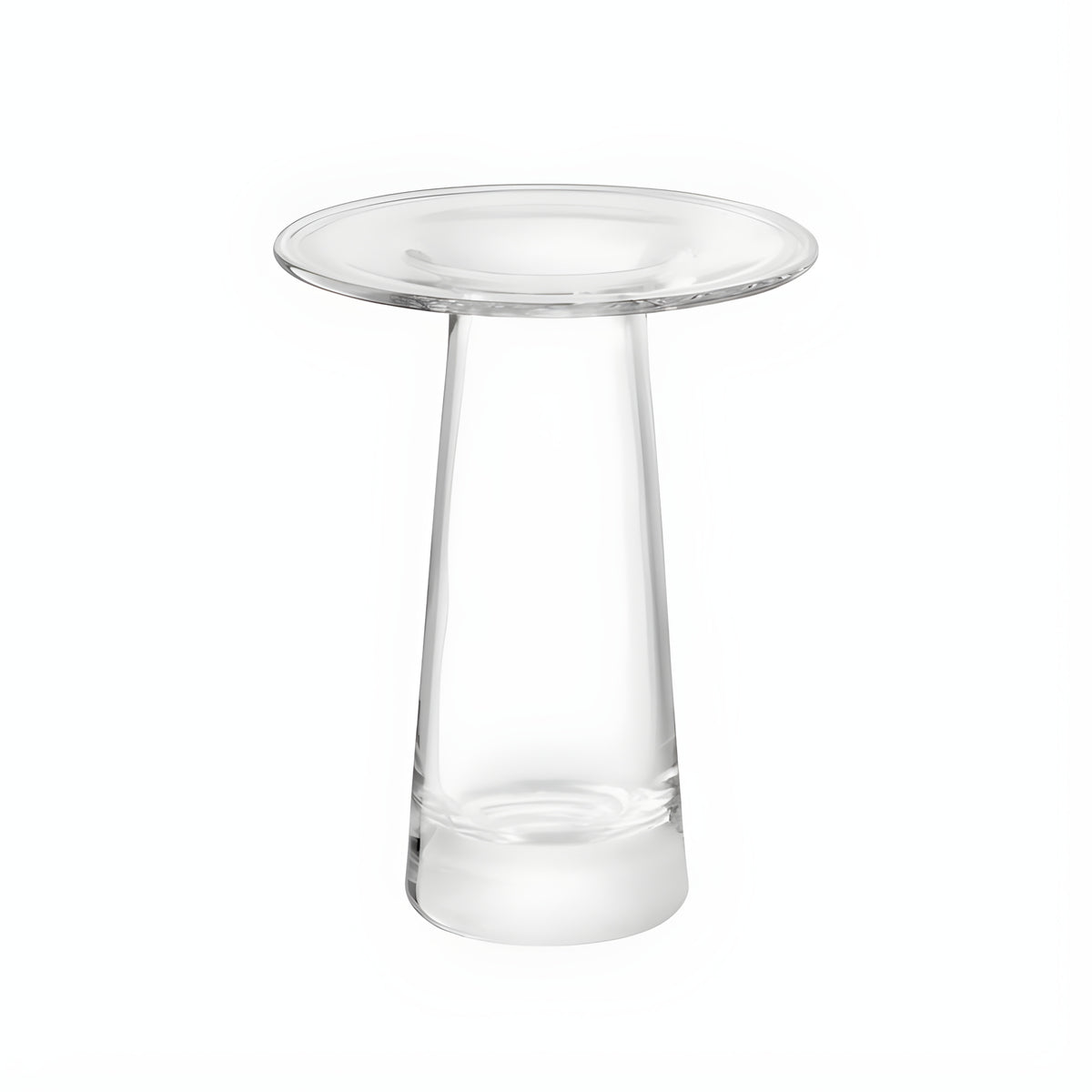 Clear glass Victoria vase H15cm minimalist decorative centerpiece