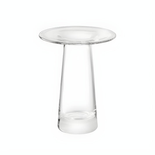 Clear glass Victoria vase H15cm minimalist decorative centerpiece