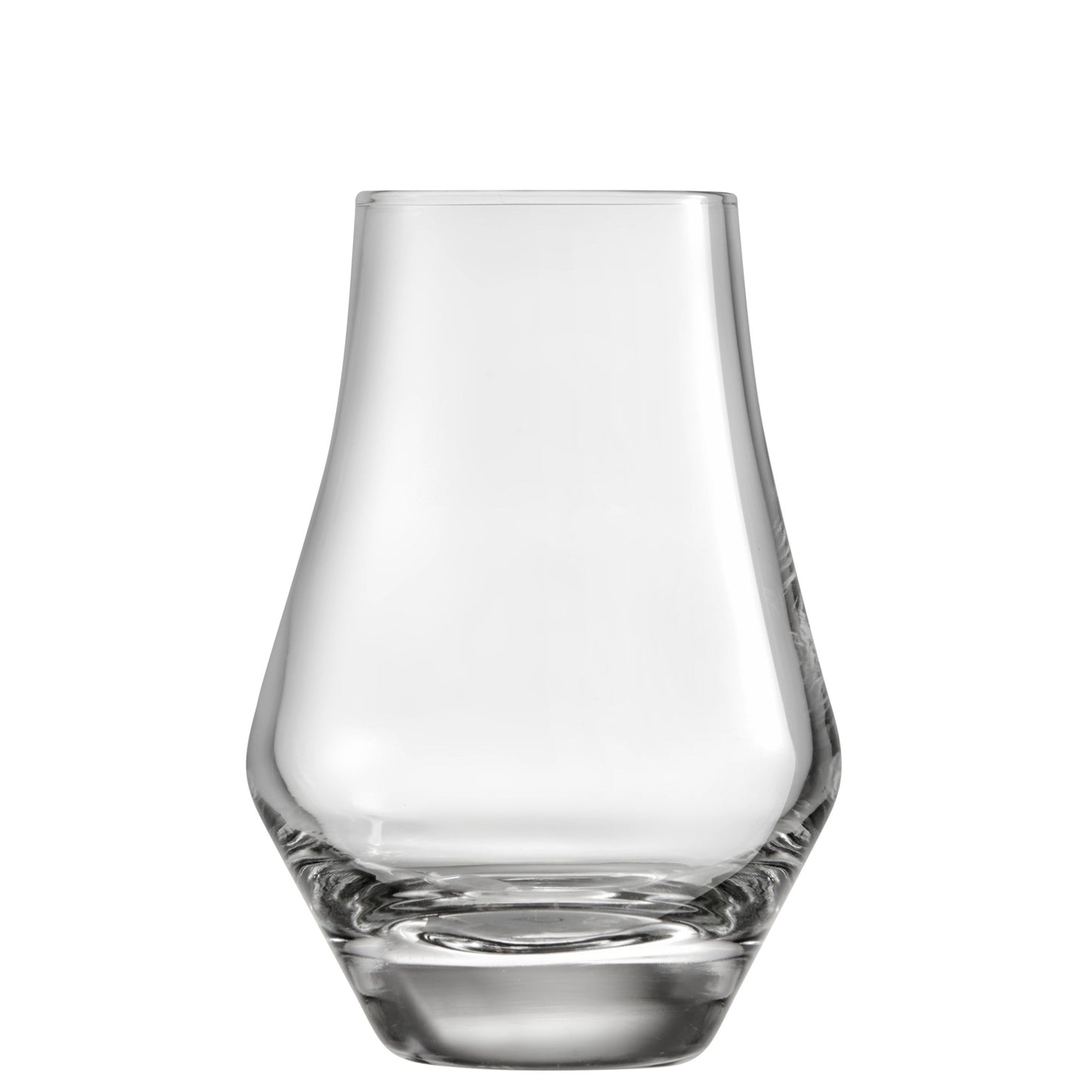 Clear 185ml crystal whisky tasting glass with tulip shape.