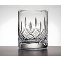 Crystal-cut whisky tumbler with panel for engraving.